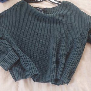 Forest Green Thick Weave Sweater